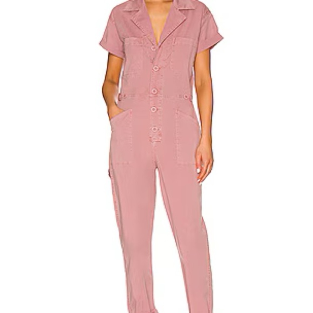 NWT Pink Pistola Grover Short Sleeve Jumpsuit sz Small